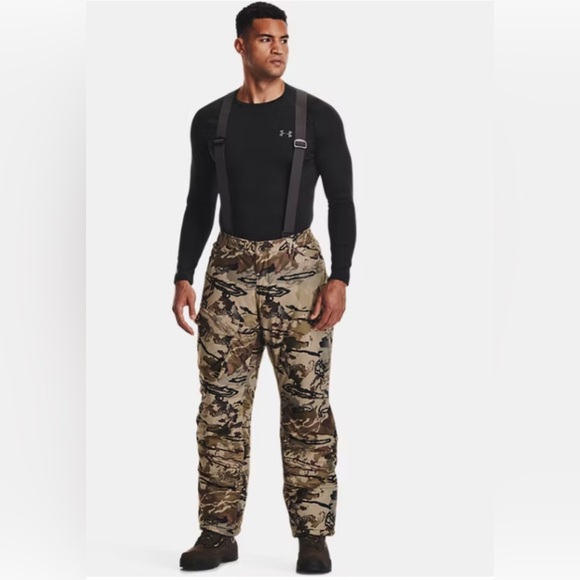 Under Armour Other - Under Armour NWT Men’s Small Gore Tex Green Camo Hunting Insulated Bibs Overalls